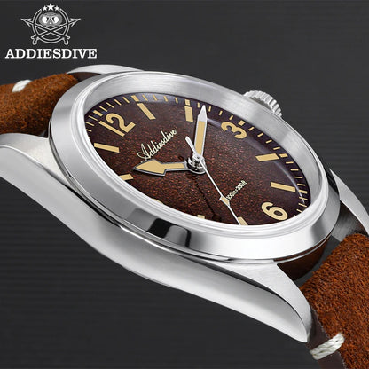 ADDIESDIVE 36MM 200M Waterproof Sapphire Glass Watches C3 Retro Super Luminous 316L Stainless Steel Women's Quartz Wristwatches
