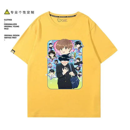 Go for It, Nakamura! Nakamura Okuto Hirose Aiki T-Shirt Cartoon Printed Top Summer Anime Cosplay Outfit Gift Men Women Halloween
