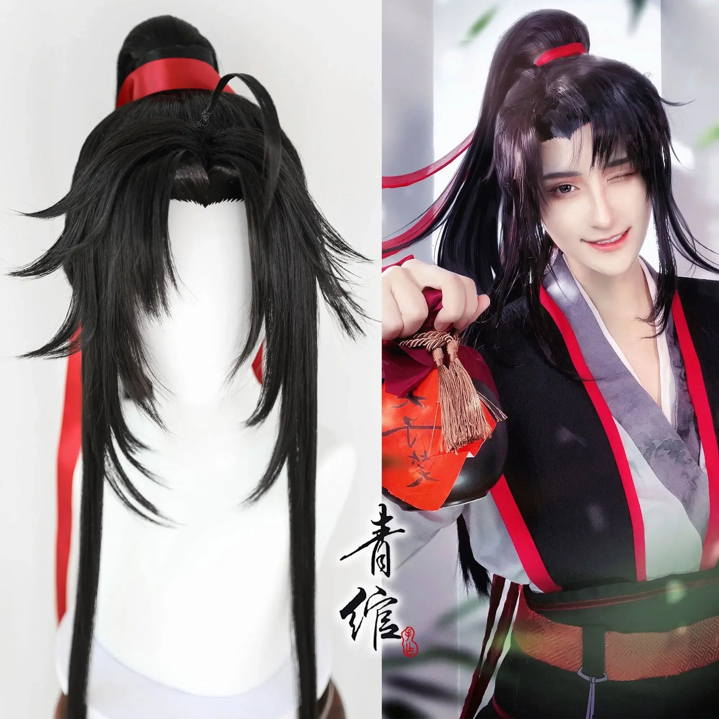 New Grandmaster Of Demonic Cultivation Young Wei Wuxian Wei Ying Matched With Ancient Style Wig Cosplay Costume Han Fu Halloween