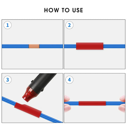 127-1060 pcs 2:1 Heat Shrink Tube Shrinking Assorted Polyolefin Insulation Sleeving Wire Cable Sleeves Wrap