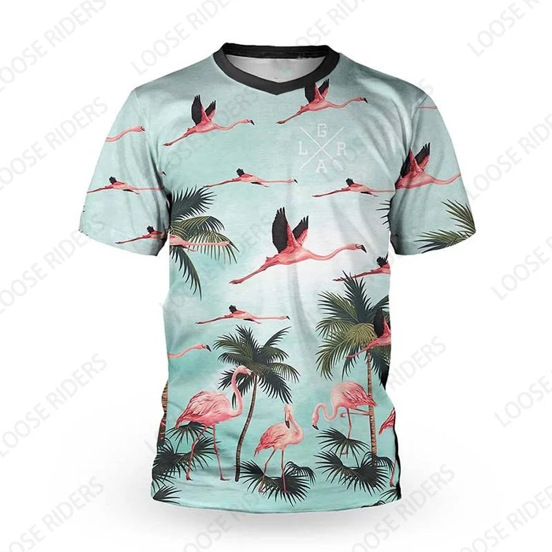 2022 Loose rider short sleeve jersey MX MTB Mountain Bike Jersey BMX Enduro Cycling shirt DH men's motocross sportswear