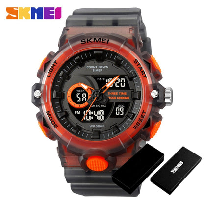Multifunctional LED Light Digital Sport Watch Mens Casual Student Stopwatch Clendar Clock Quartz Analog Wristwatches 2225
