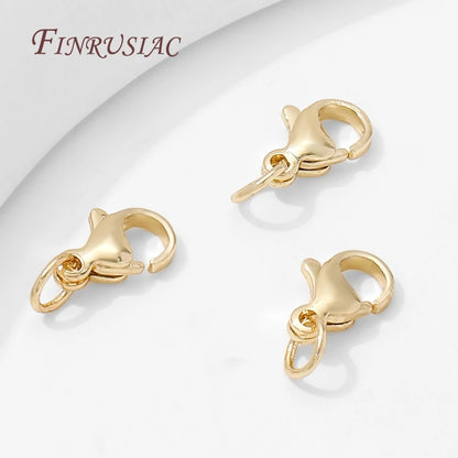 Stainless Steel Gold Plated 10mm Lobster Clasps,Locks For Jewelry Connectors DIY Bracelets Making Accessories,Clasps For Jewelry