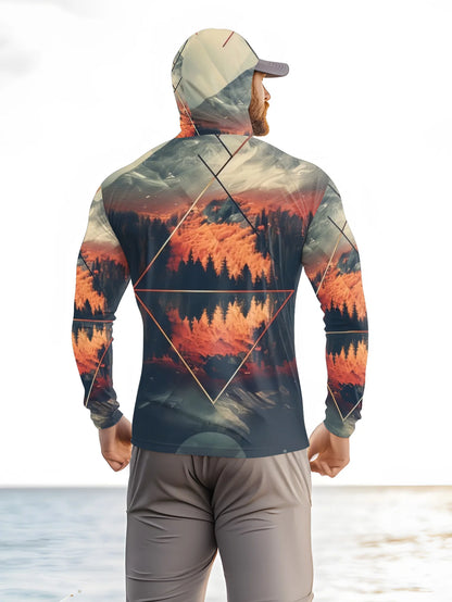 2026 Summer Best-selling Men's Long-Sleeved Shirt for Outdoor Sports Leisure Comfortable and Simple Patterned Print