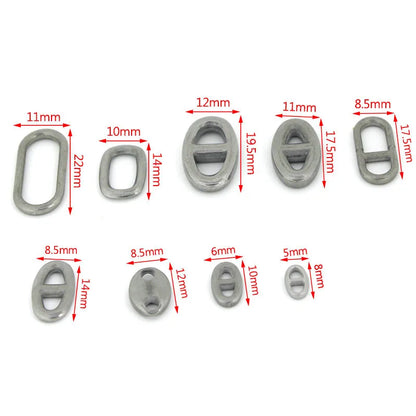 10Pcs Stainless Steel Double Hole Oval Connector Charms Jewelry Making Findings Accessories