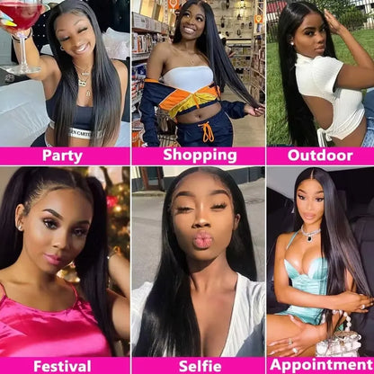 18-46 Inch Straight Human Hair Wigs 13x4 13x6 HD Lace Frontal Wigs For Women Glueless Bone Straight Lace Front Human Hair Wigs HD Lace Frontal Human Hair Wigs Straight 360 Lace Frontal Wig