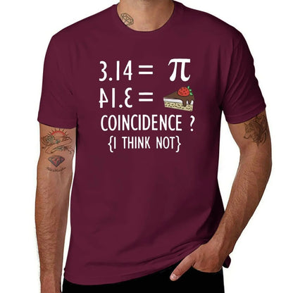 Funny Math T Shirt Gifts-Pi Number and Pie Coincidence I Think Not for Women Men T-Shirt for a boy mens funny t shirts