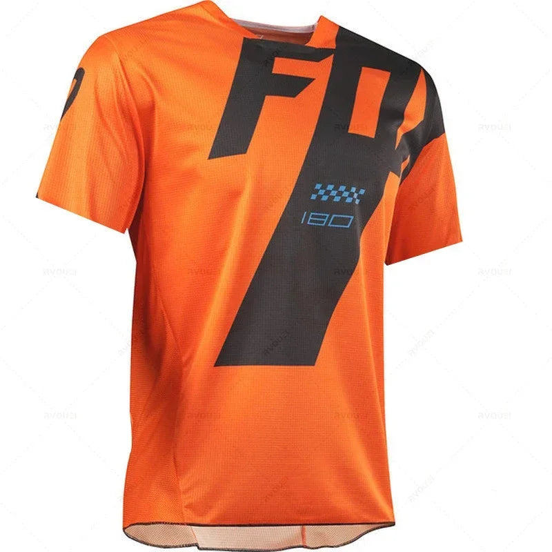 Enduro Cycling Jersey Short Sleeve DH Motocross Downhill Suit Bmx Mountain Bike Riding Jersey Camiseta Mtb Breathable Shirt