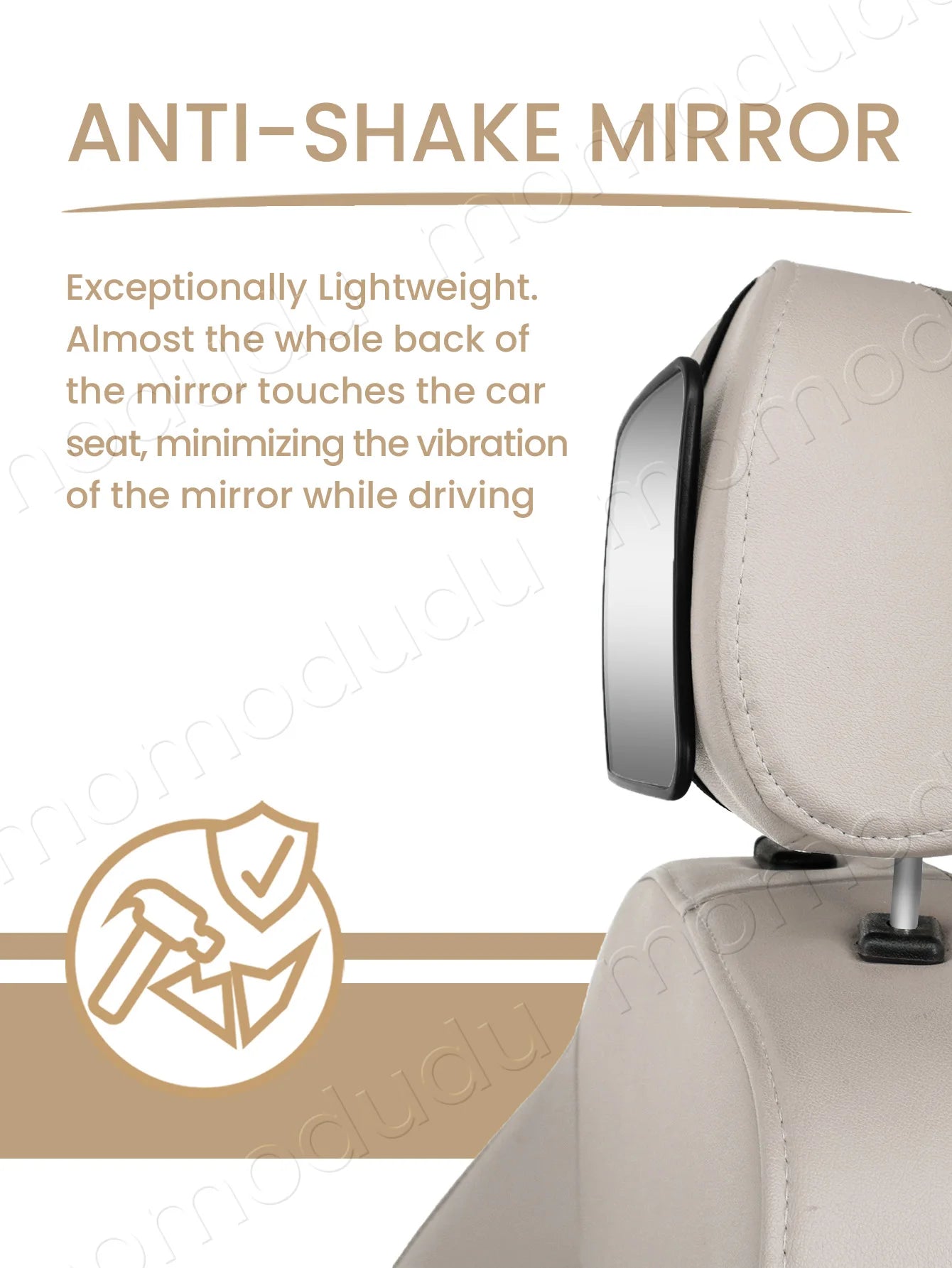 1 Pc Crash Tested And Certified Shatterproof Baby Car Mirror For Rear Facing Infant With Wide Larger Crystal Clear View