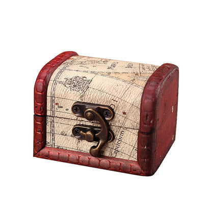 Chinese Style Vintage Wooden Jewelry Box With Lock Trinket Packing Box For Ring Brooch Bracelets Earrings Ear Studs Storage Box