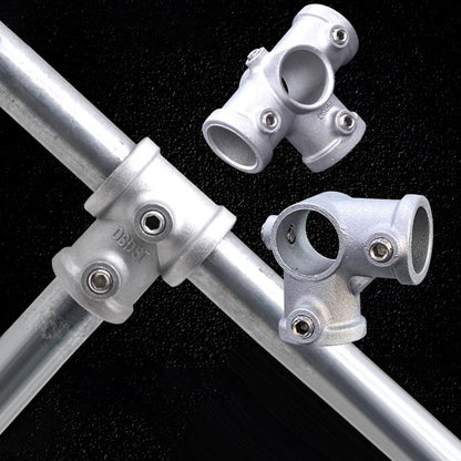 Aluminum Alloy Connector Elbow Tee Base Flat Three-dimensional Fitting Connection Fastener 20/25mm Steel Tube Shelf Parts