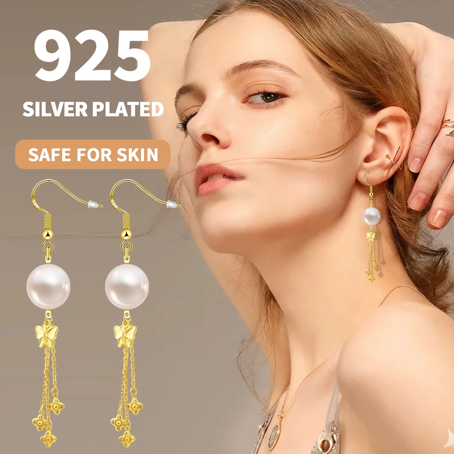 925 Silver/Gold Plated Earring Hooks for Jewelry Making, 900pcs Hypoallergenic Earring Making Kit,Earring Findings Jump Rings