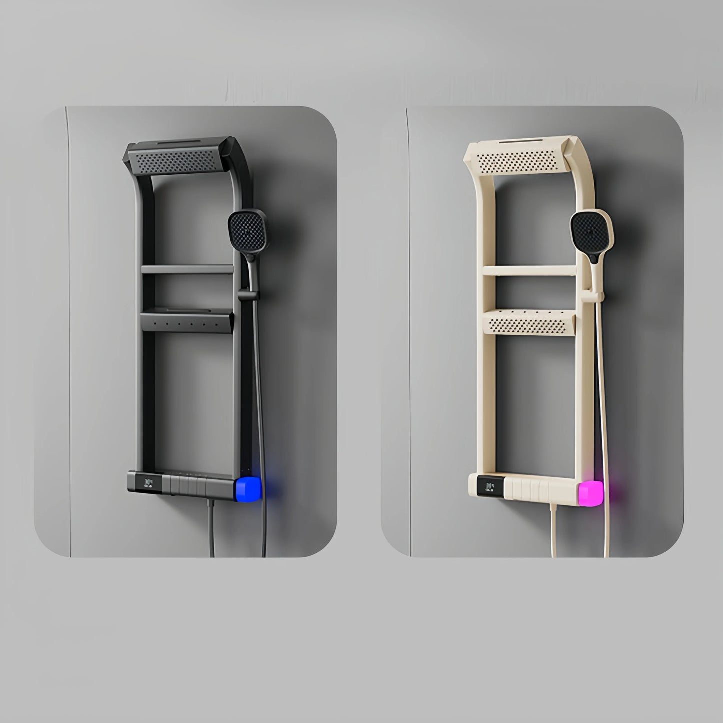 New Arrival Luxury Modern Single Handle Shower System Polished Chrome Thermostatic Faucets Rain Soft Jet Single Lever Ceramic
