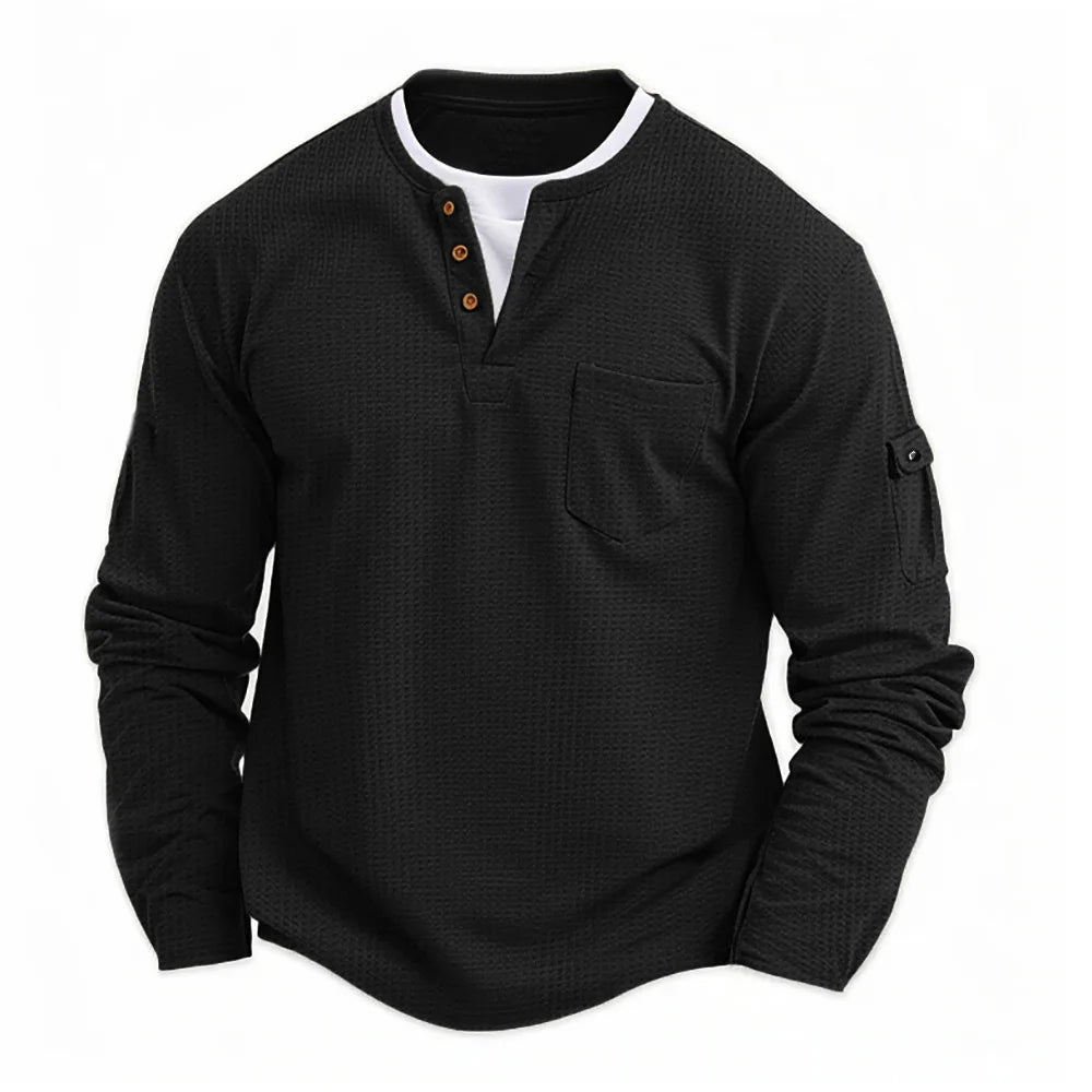 New Spring and autumn men long-sleeved solid color shirt, stand-up collar comfortable button-down fashionable slim shirt S-2XL