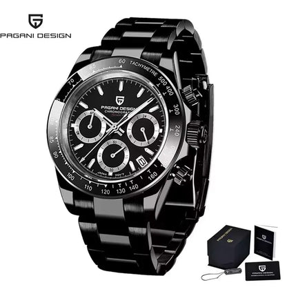 PAGANI DESIGN Top Men Business Watch Luxury Classic Quartz Wristwatch Chronograph Ceramic Bezel Waterproof Watches for Men Gift