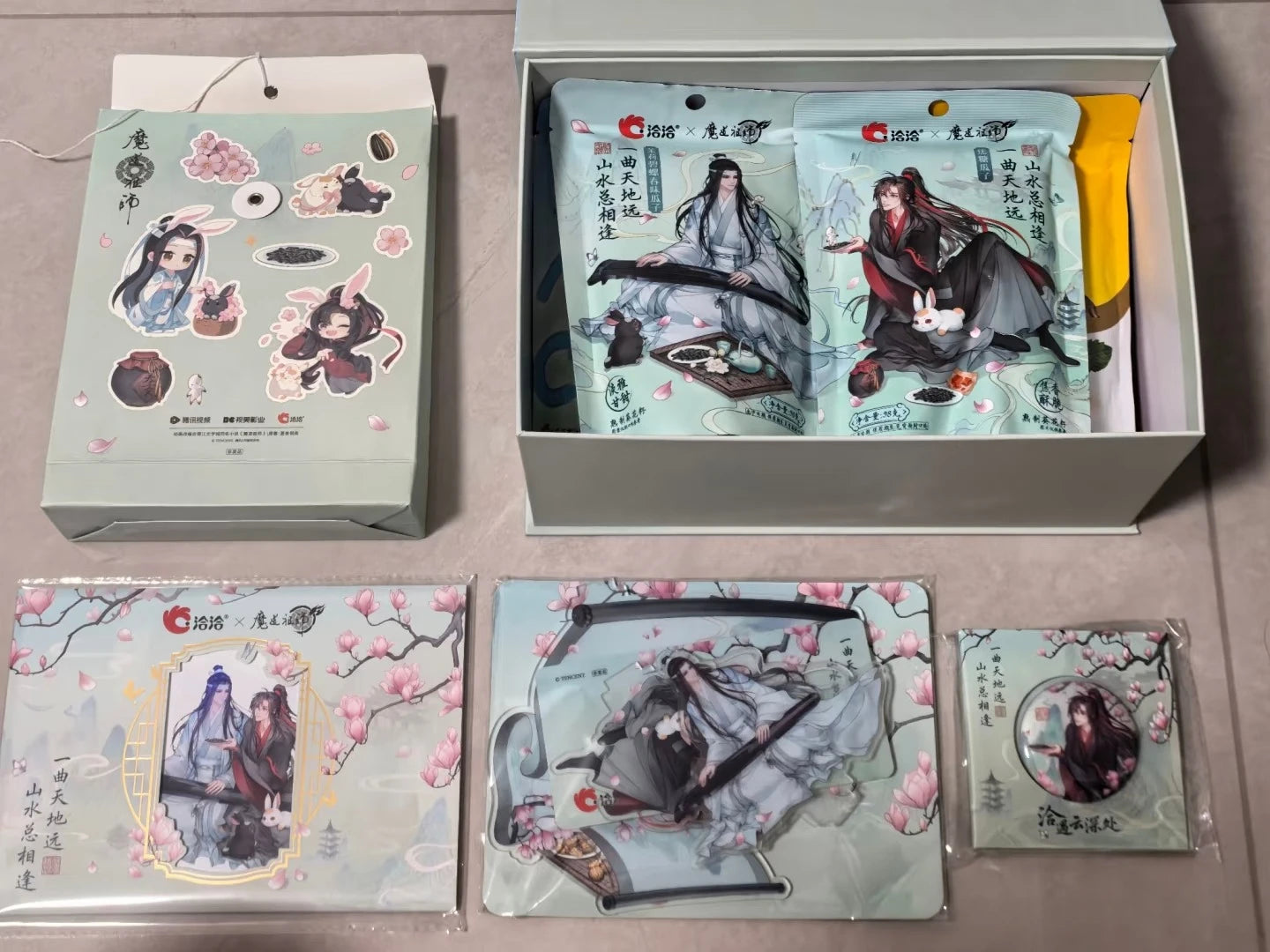 In Stock Official Grandmaster of Demonic Cultivation X Qiaqia 2026 Wei Wuxian Lan Wangji Acrylic Stand Badge Transparent Card