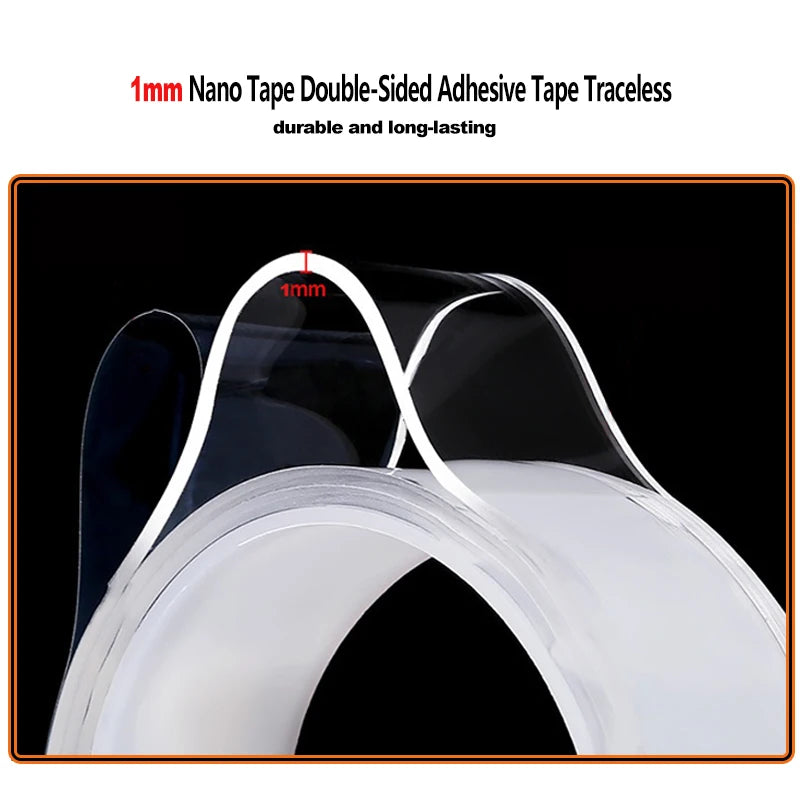Nano Double-Sided Tape Non-Trace Hook Adhesive Acrylic Double-Sided Tape Transparent Tape Water Proof Nano Adhesive200