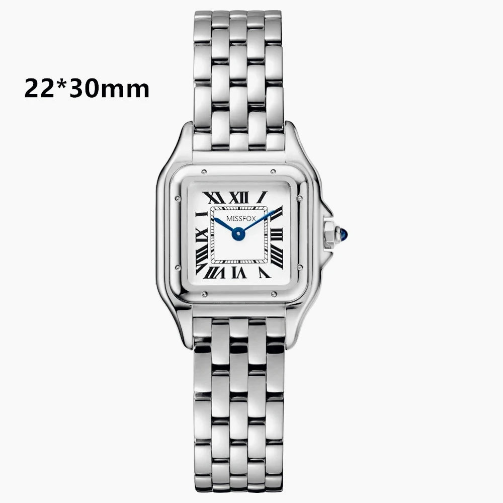 2026 Classic High Quality Luxury Style Women Quartz Watches Elegant Square Panther Shape Diamond Inlaid Dial Premium Crystal