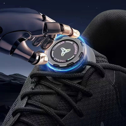 1 Pair No-Tie Shoe Locks - Rotating Buckles for Sports and Outdoor Shoes - Unisex Quick-Adjust Design - Pre-Installed