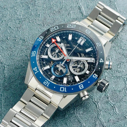 Customized Logo/Name VK63 Chronograph Quartz Watches Solid Heavy Duty Stainless Steel Bracelet High Precision Reliable Movement