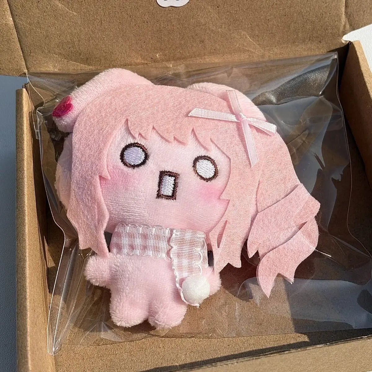 Anime PJSK Project Sekai Mizuki Akiyama Cute Bunny Plush Keychain Pendant Bag Charm Handmade Plushie Toy Pink Girl Birthday Gift