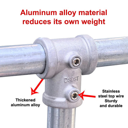 Aluminum Alloy Connector Elbow Tee Base Flat Three-dimensional Fitting Connection Fastener 20/25mm Steel Tube Shelf Parts