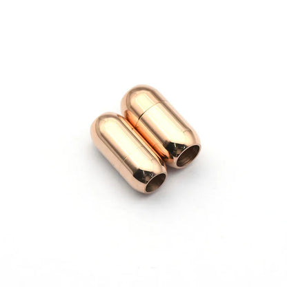 5Pcs/Lot Stainless Steel Magnetic Clasps End Hole 5mm 6mm 8mm for Leather Cord Buckle Bracelet DIY Connectors Jewelry Making