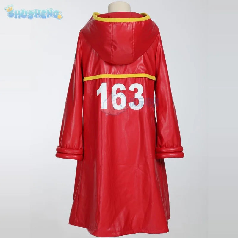 Monkey D Luffy Egghead Cospaly Costume Anime OP Red leather coat skirt hat shoe cover Halloween party cute woman man uniform