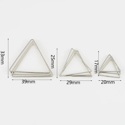 20Pcs Gold Silver Hollow Frame Bezel Charms Pendants Geometric Connectors for Jewelry Making Suppliers Diy Earings Accessories