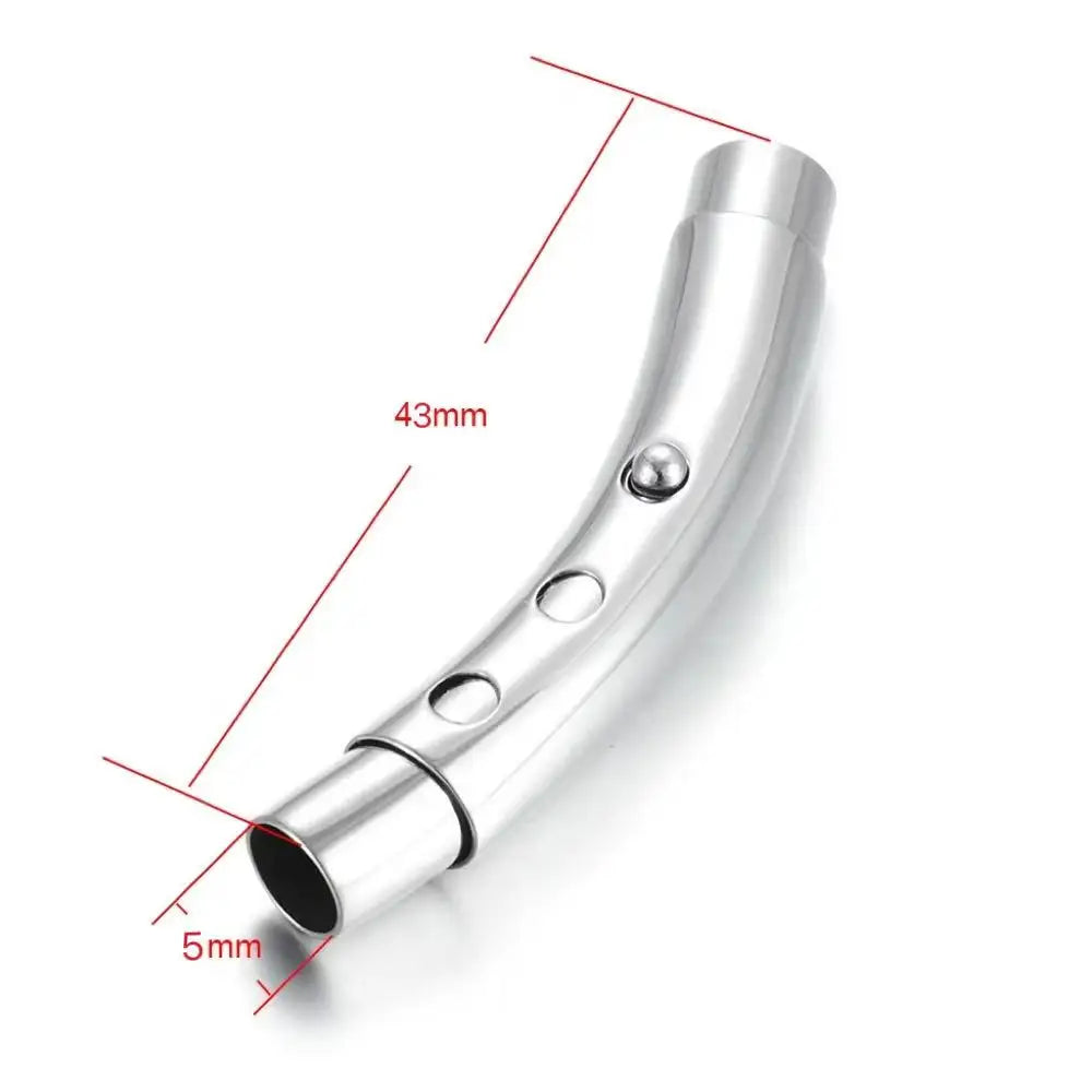 5Pcs Adjustable Stainless Steel Bayonet Clasps 3mm 4mm 5mm 6mm for DIY Leather Cord Bracelet Buckle Jewelry Making Supplies