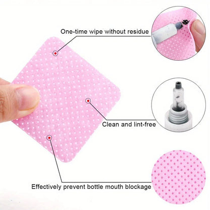 20/600pcs Lint-Free Nail Wipes Gel Cleansing Tissues Aluminum-Free Nail Polish Remover Pads for NaiArt Beauty Cleaning Care Tool