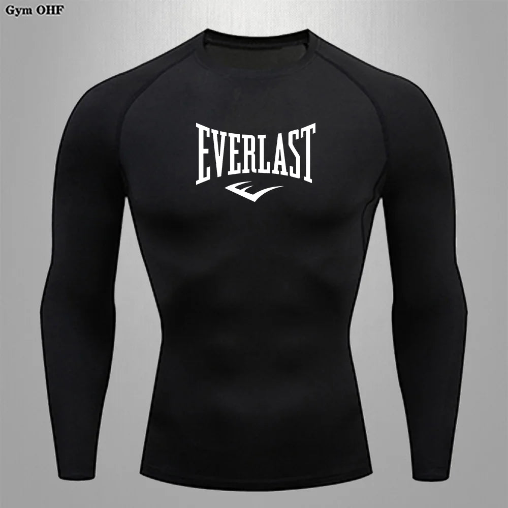 Men's Sports Tight Long-Sleeve Top Gym Training Running Breathable Elastic Athletic Wear