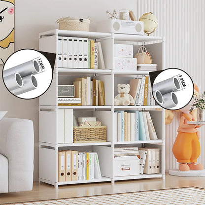 Multilayer Bookshelf Easy Assembly Bookcase Living Room Bedroom Study Storage Shelf for Books Toys Sundries