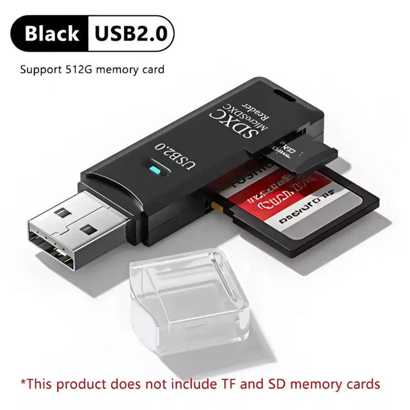 2 in 1 USB2.0/3.0 Card Reader Micro TF sd card Reader usb adapter High Speed Cardreader TF Memory card For PC Laptop Accessories