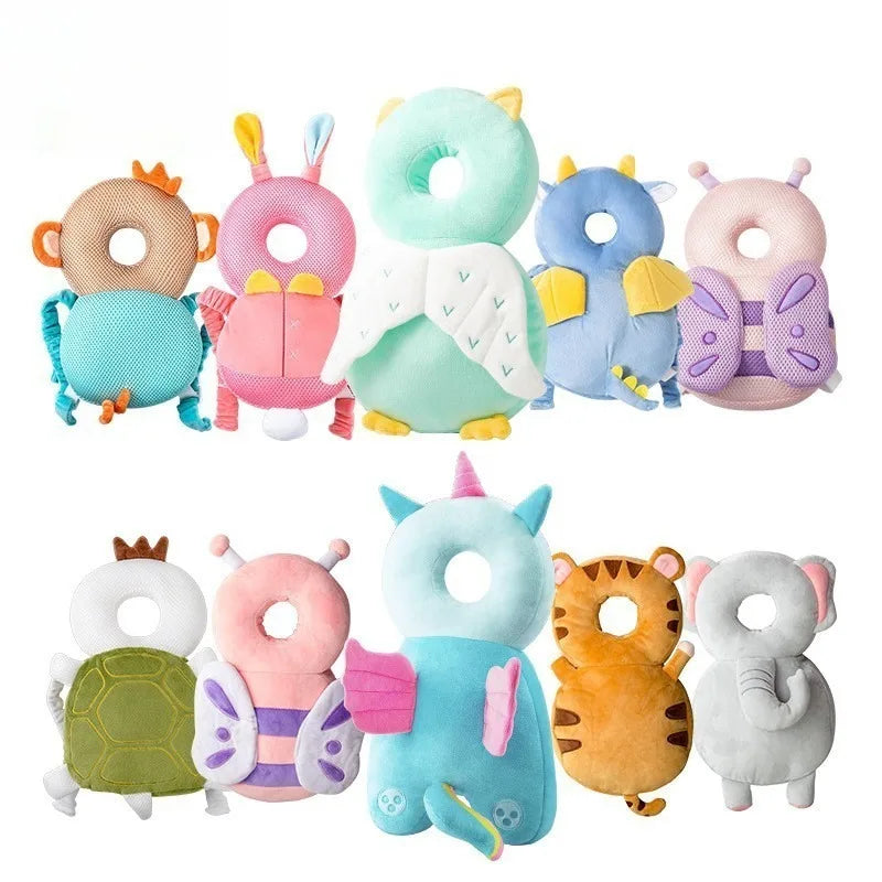 Cartoon Baby Head Protector Backpack Pillow, Soft PP Cotton Protective Cushion, Shockproof Safety Pillow for Toddlers, Suitable
