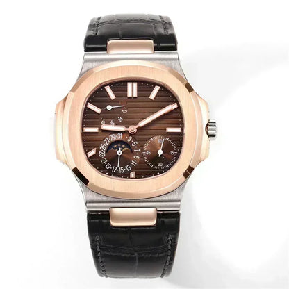 Luxury Brand Men Watch Automatic Mechanical Multi-functional Watches Stainless Steel Sapphire Leather Watch for Men