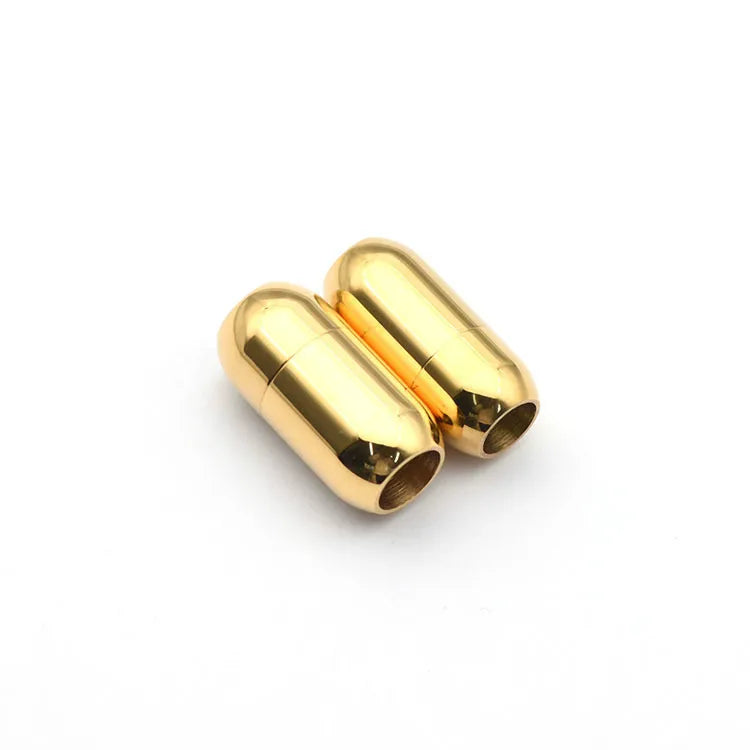 5Pcs/Lot Stainless Steel Magnetic Clasps End Hole 5mm 6mm 8mm for Leather Cord Buckle Bracelet DIY Connectors Jewelry Making