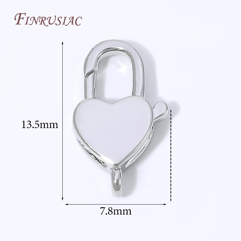 18K Gold Plated Mini Heart Spring Clasp,Lobster Clasp DIY Jewelry Making Findings Necklace Bracelet Connector Hook Accessories