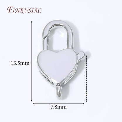 18K Gold Plated Mini Heart Spring Clasp,Lobster Clasp DIY Jewelry Making Findings Necklace Bracelet Connector Hook Accessories