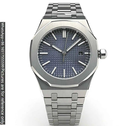 42mm Streamlined Modern Mens Luxury Watches Matte Solid 904L Steel Automatic Movement Open Skeleton Dial Wear Resistant Long