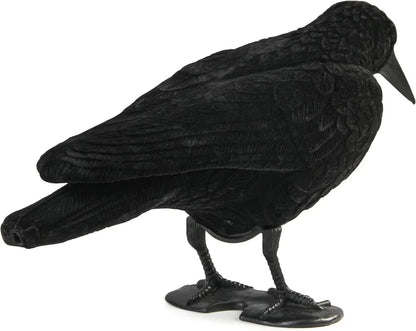 Crow Decoy 2-Pack: Plastic Fake Crows for Garden Yard Backyard Decoration