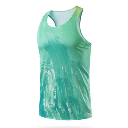 Men's Sports Vest Marathon Running Sleeveless Quick Drying Vest Ultra Light Track Field Polyester Jersey Breathable Sportswear