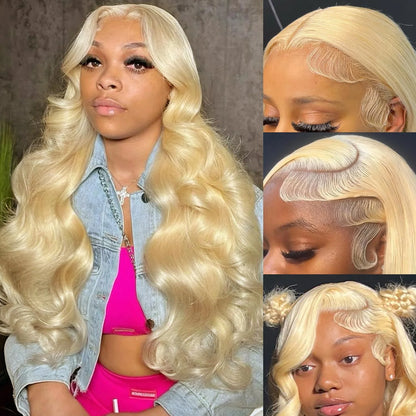 613 Honey Blonde 13x6 Lace Front Wig Human Hair Body Wave Blonde Lace Frontal Wigs 250 Density 40 inch 5x5 Glueless Wig