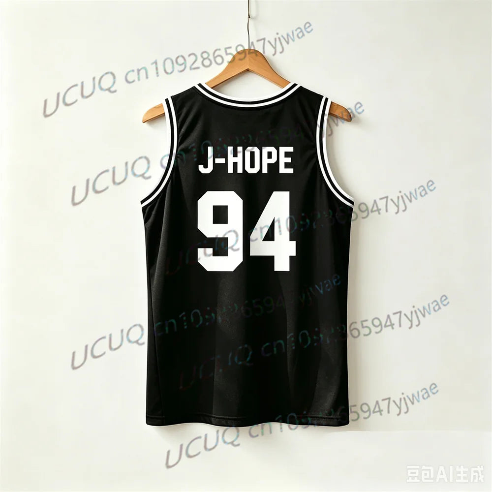 KPOP Concert Outfits JUNGKOOK Basketball Jersey Tank Top Breathable Sports Vest Casual Sleeveless Top Army Gift Men Women Vest