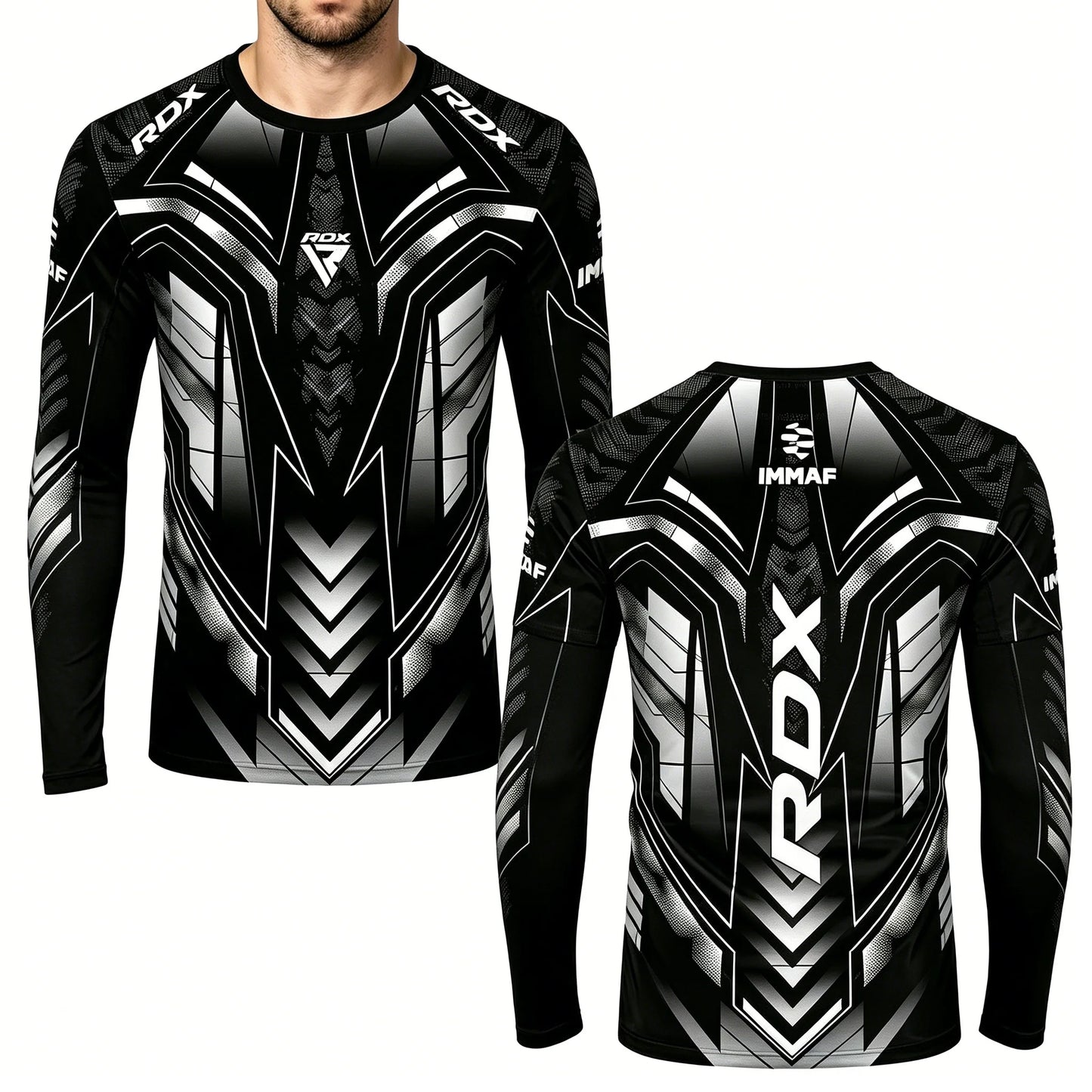 Long-Sleeve Compression Shirt for MMA Boxing Training, Quick-Dry & Breathable Fight Gear