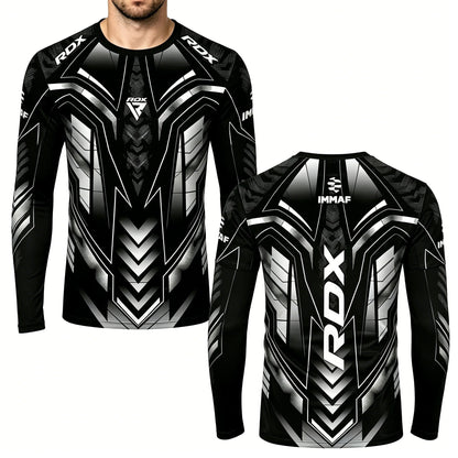 Long-Sleeve Compression Shirt for MMA Boxing Training, Quick-Dry & Breathable Fight Gear