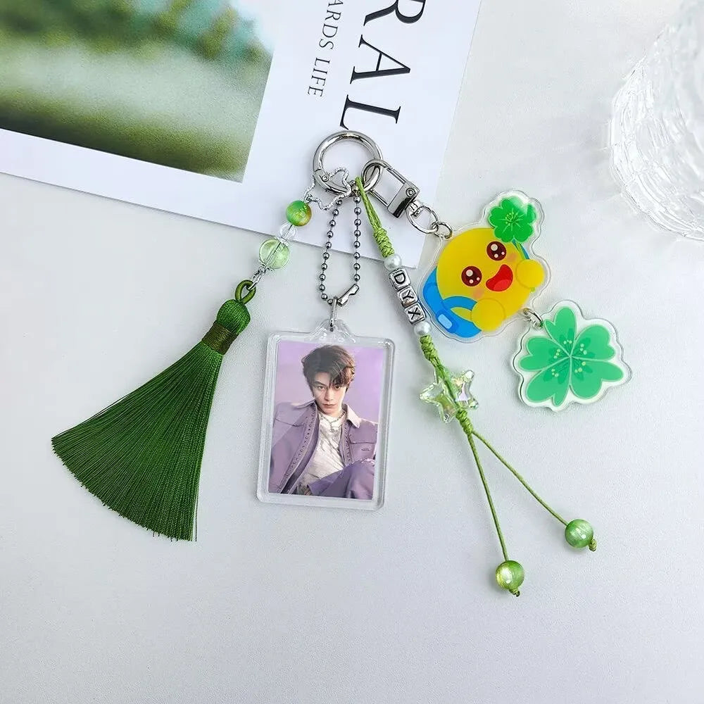 Ding Yuxi's double-sided original Haitang flower pendant backpack, customized keychain, birthday gift, concert support,