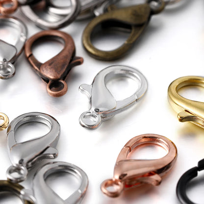 10pcs Multiple Size Lobster Clasps Bracelets Connector Necklace Hooks Findings for DIY Chains Jewelry Making Supplies Wholesale