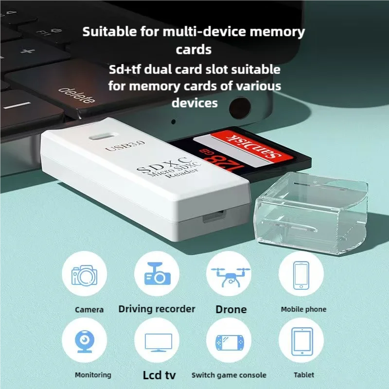 2 in 1 USB2.0/3.0 Card Reader Micro TF sd card Reader usb adapter High Speed Cardreader TF Memory card For PC Laptop Accessories