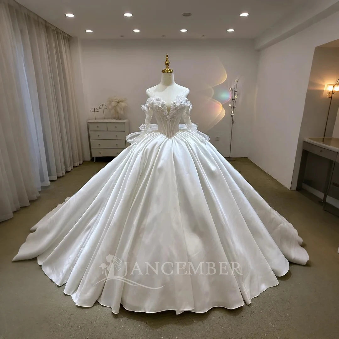Customized Appliques Wedding Dresses For Women 2025 Bride Romantic Lace Sleeveless Boho Bridal Gown New vestidos de novia boda